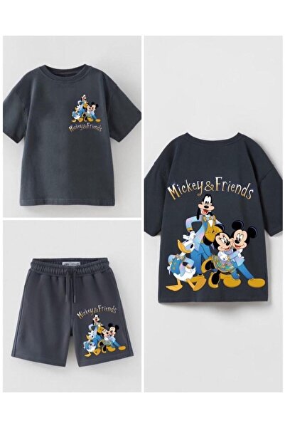 MANCY Set de pantaloni scurți pentru copii cu imprimeu Mickey & Minnie & Goof...