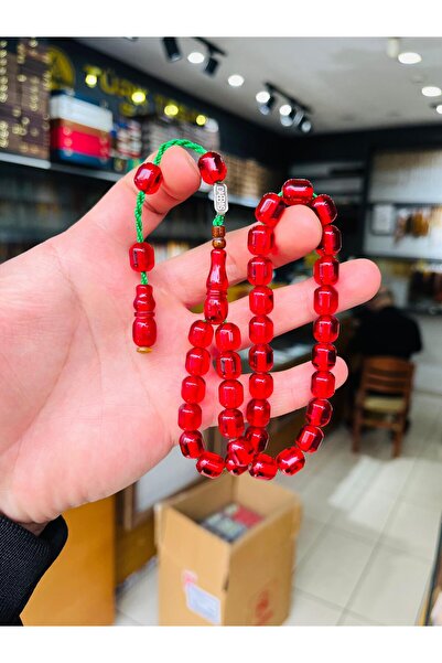 TTS TÜRK TESBİH SANATI Dabbas Usta İşi Sıkma Kehribarı Tesbih