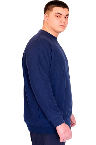 ModeXL Ανδρικό φούτερ Indigo Plus Size - Crew Neck, Thessaloniki U24441