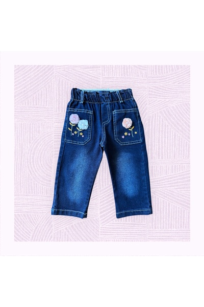 mini trends kız bebe kot pantolon