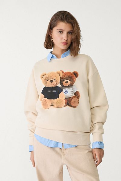 Stradivarius Bear print sweatshirt