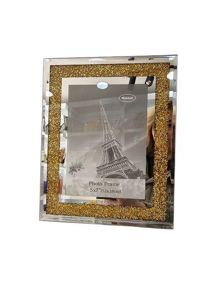 KÜBRAHOME'S 13X18 cm Picture Frame with Crystal Stone