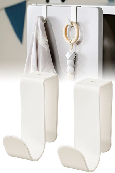 Binbirreyon Dolap Kapağı Çekmece Askı Kancası Geçmeli 2 Adet Pratik Kanca 16m...