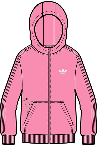 adidas Kids Pink Sweatshirt Gfx Fz Hoodie Jz9933