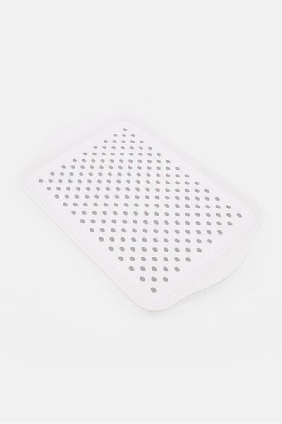 Oggi Corporation Plastic Serving Tray 44 X 29 Cm, White