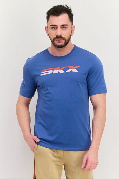 SKECHERS Men Sportswear Fit Short Sleeves Training T-shirt, Blue