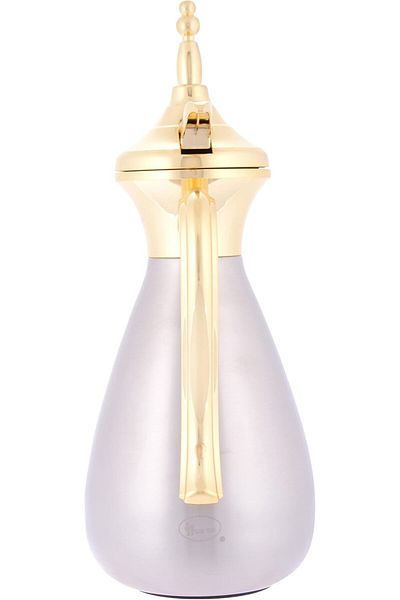 ALSAIF Coffee And Tea Vacuum Flask Size: 1.0 L Color: Silver/gold