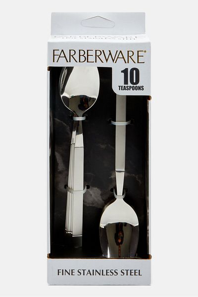 Farberware 10 Pieces Stainless Steel Teaspoons, Silver