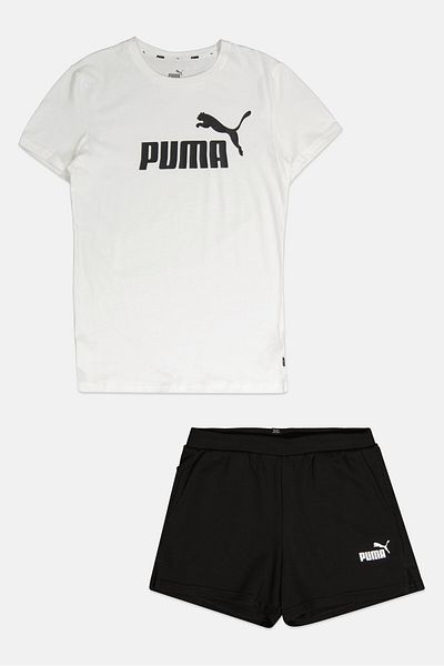 Puma Kids Girl 2 Pieces Sportswear Fit Training Top And Short Set, Black