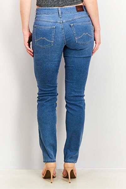 Mustang Women Five Pocket Slim Jeans, Blue Washed