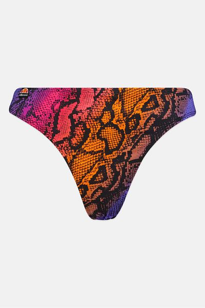 Ellesse Women Snake Skin Pull On Bikini Bottom, Purple