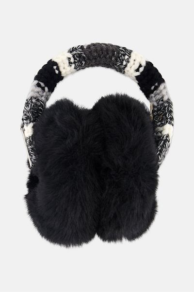 Michael Kors Kids Girl Faux Fur Earmuff, Black