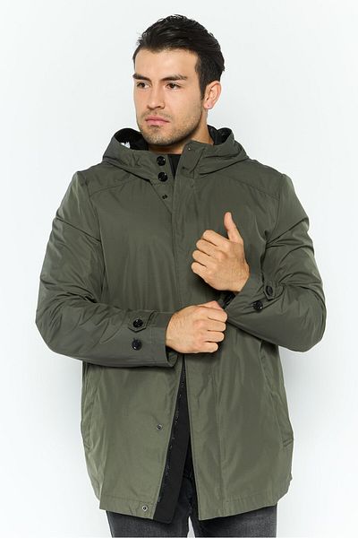 Geox Men Solid Windbreaker Jacket, Dark Olive