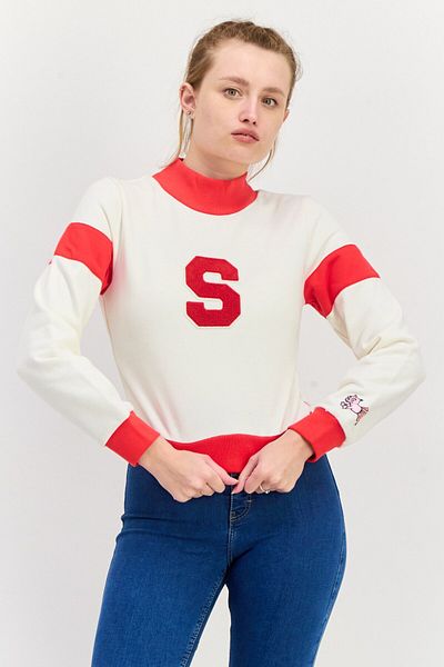 The Simpsons x Levi's Women Mock Neck Textured Sweatshirt, White