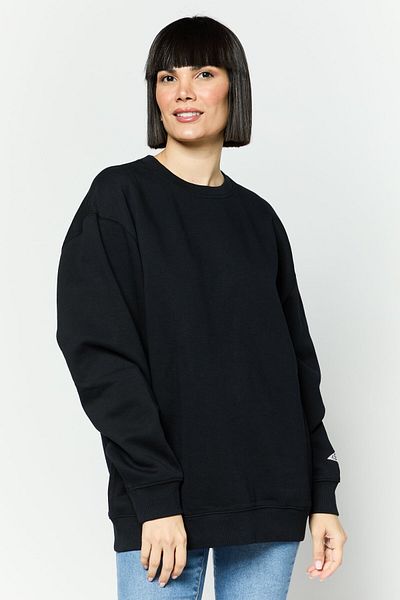 Esprit Women Crew Neck Embroidered Logo Long Sleeves Sweatshirt, Black