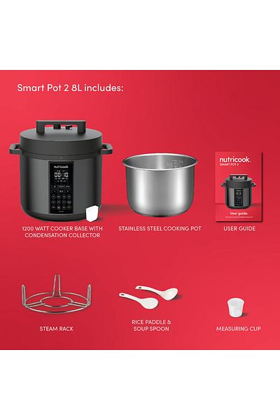 Nutricook Smart Pot 2, 8 Liters, 9 In 1 , 2 Years limited Warranty