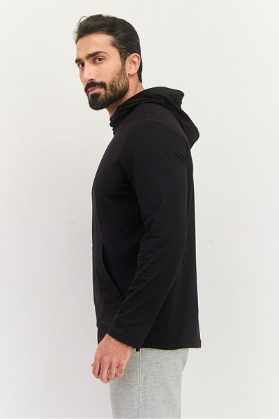 gaiam Men Slim Fit Long Sleeves Outdoor Hoodies, Black