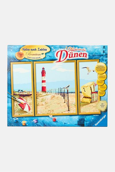 RAVENSBURGER 3 Pcs Picturesque Dunes Paint By Numbers Kits, Teal Blue Combo