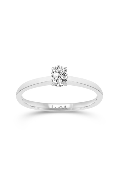 Luna 0.58 KARAT OVAL TEKTAŞ PIRLANTA YÜZÜK