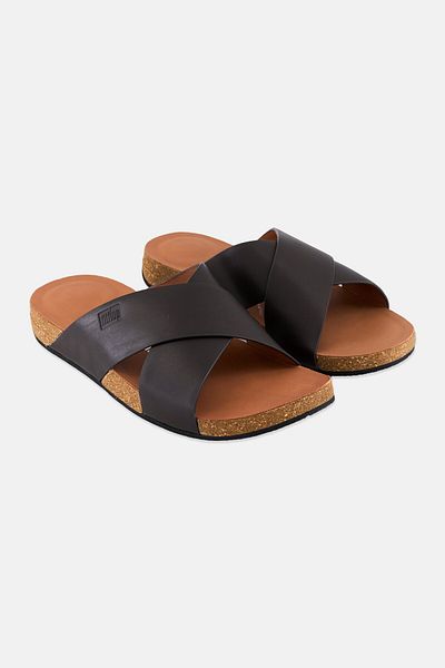 Fitflop شبشب رجالي من Iqushion سهل الارتداء، بني شوكولاتة