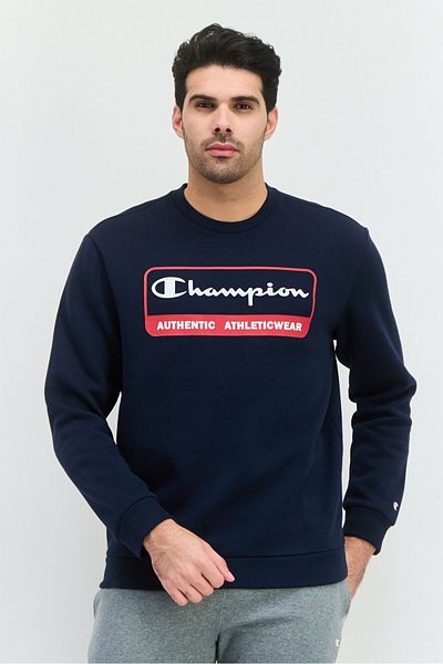 Champion Men Sportswear Fit Long Sleeves Outdoor Sweatshirt, Navy