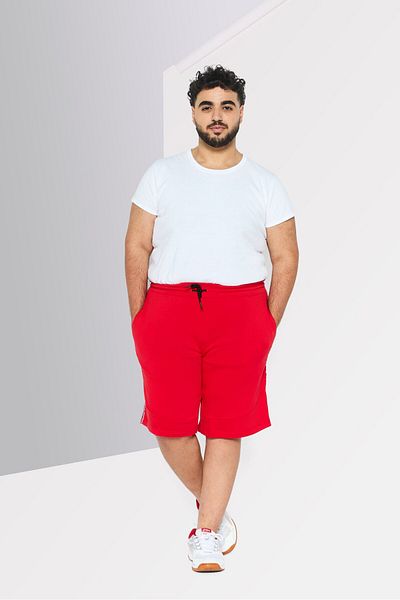 Scuderia Ferrari Men Brand Logo Basic Shorts, Red