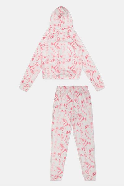 Body Glove Kids Girl 2 Pieces Tie Dye Hoodie And Sweatpants Set, Multicolor
