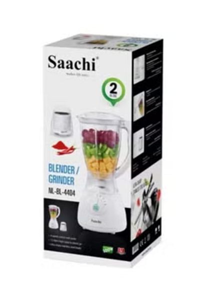SAACHİ خلاط Saachi Double Jar سعة 1.5 لتر NL-BL-4404 – أبيض