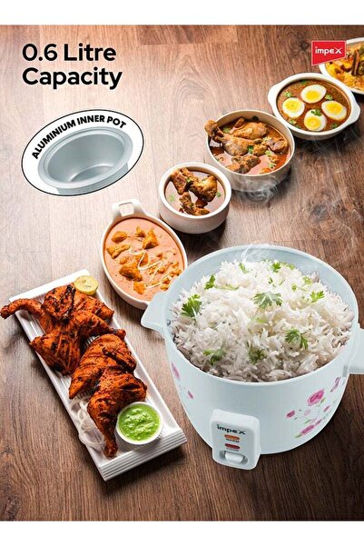 İMPEX 0.6L Electric Rice Cooker Automatic Cooking Keep Warm Aluminum Inner Pot 350W RC2805