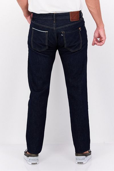 Pepe Jeans بنطلون جينز رجالي مطاطي بقصّة مدببة، أزرق داكن