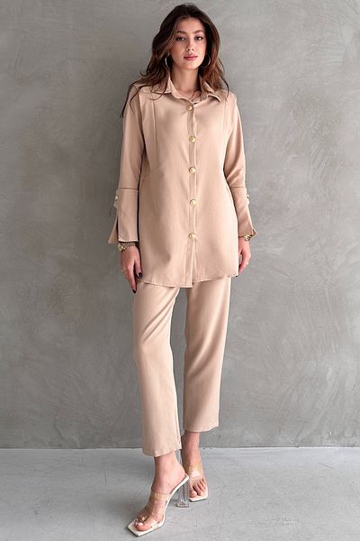 amcacom Double Button Sleeve Detailed Suit