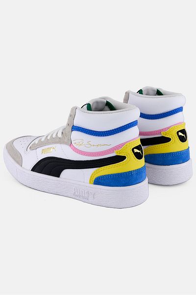 Puma Kids Boy Ralph Sampson Mid Intl Lace Up Training Shoes, White Combo