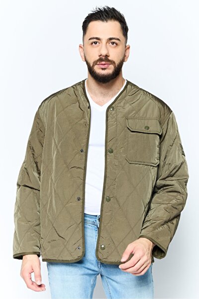 Tommy Hilfiger Men Brand Logo Quilted Jacket, Olive
