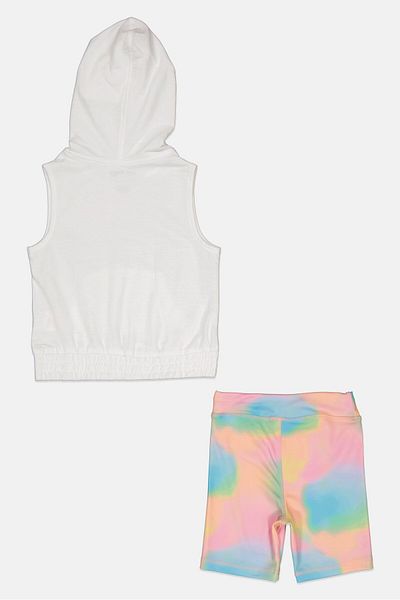 Steve Madden Kids Boy 2 Pieces Sleeveless Hoodie And Short, Multicolor