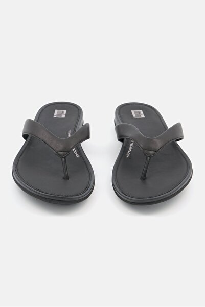 Fitflop Women Slip On Brand Logo Flip Flops, Black