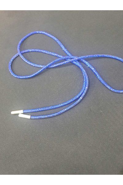 ESRA ŞELEM Blue Color Crystallized Rhinestone Tracksuit and Sweatshirt Hood Rope Rhinestone Rope Ribbon Cord Laces