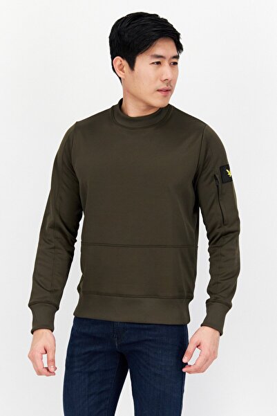 Lyle & Scott سويت شيرت رجالي برقبة دائرية وأكمام طويلة وشعار العلامة التجارية...