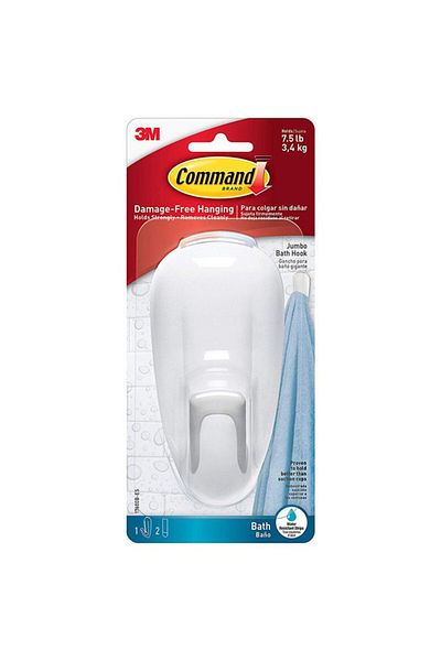 COMMAND 17600B-ES LARGE BATHROOM HK W/W R STRIPS