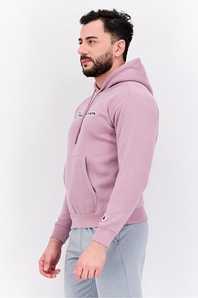 Champion Men Sportswear Fit Long Sleeves Outdoor Hooded Sweatshirt, Purple