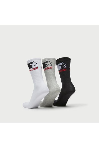 Starter Set of 3 - Starter Logo Detail Crew Length Socks