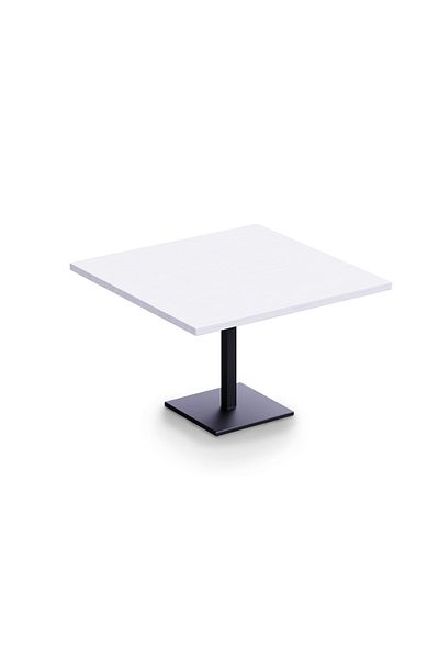Mahmayi Ristoran Bar Table Square Base - 4 Seater Cocktail Bistro Table for Pub - White