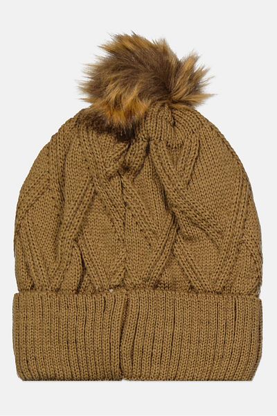 Royal Deluxe Women Knitted Pom Pom Beanie Hat, Assorted Color