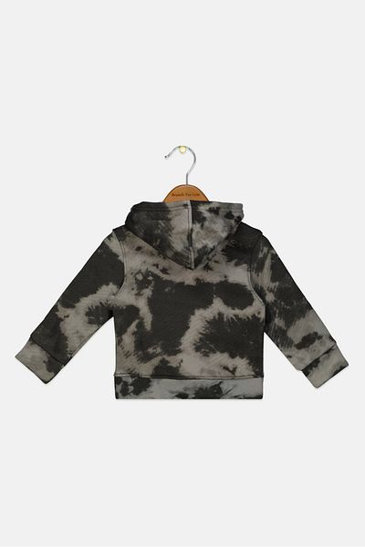 Originals by Brooklyn Cloth Toddlers Boy Hooded Tie Dyed Long Sleeves Sweatshirt, Grey,black