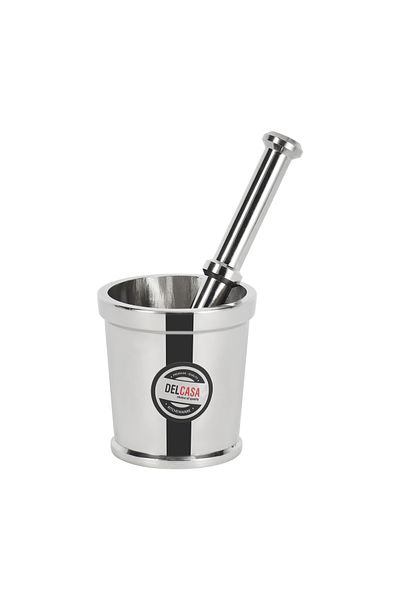 DELCASA Stainless Steel Mortar & Pestle, Manual Grinder, DC1875