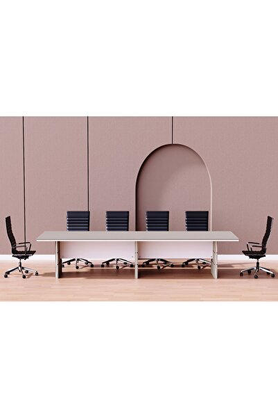 Mahmayi Zelda Conference Table | Office Conference cum Meeting Table, Anthracite Linen_360cm