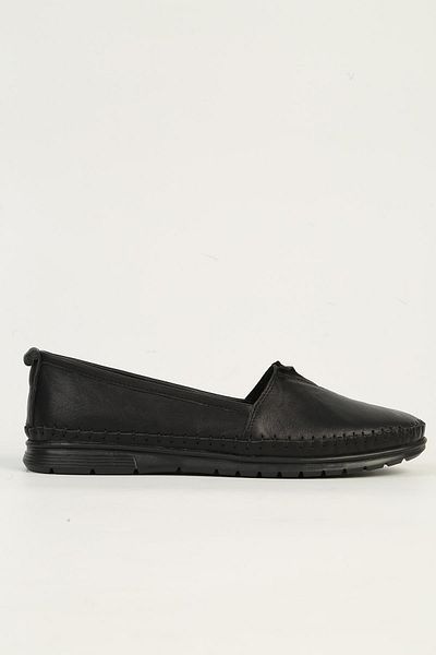 Pierre Cardin Genuine Leather Black Women's Ballerina Shoes Pc-54766