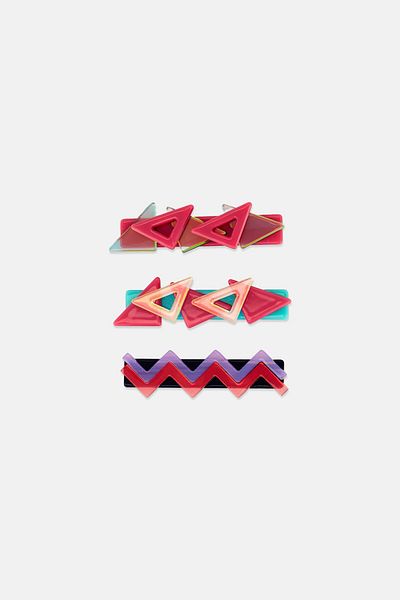 Goody 3 Pcs Nostalgia Snap Clips, Pink