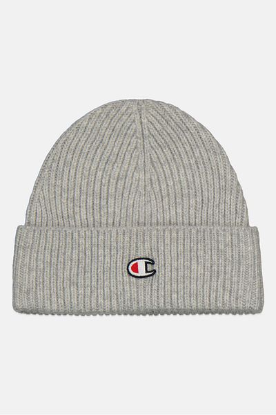 Champion Men Brand Logo Beanie, Grey