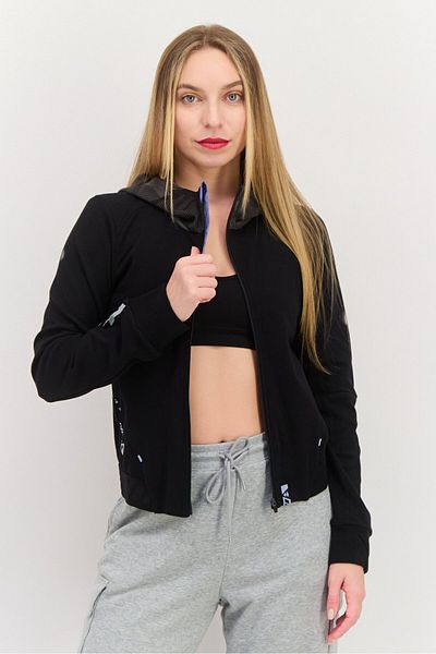 Aape By A Bathing Ape Women Graphic Long Sleeve Hooded Sweatshirts, Black Combo