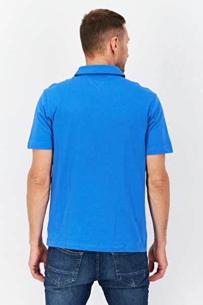 Vince Camuto Men Regular Fit Embroidered Logo Short Sleeves Polo, Blue